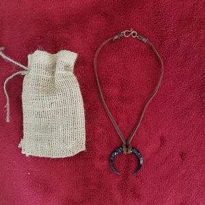 Uruz metals crescent moon necklace